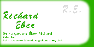 richard eber business card